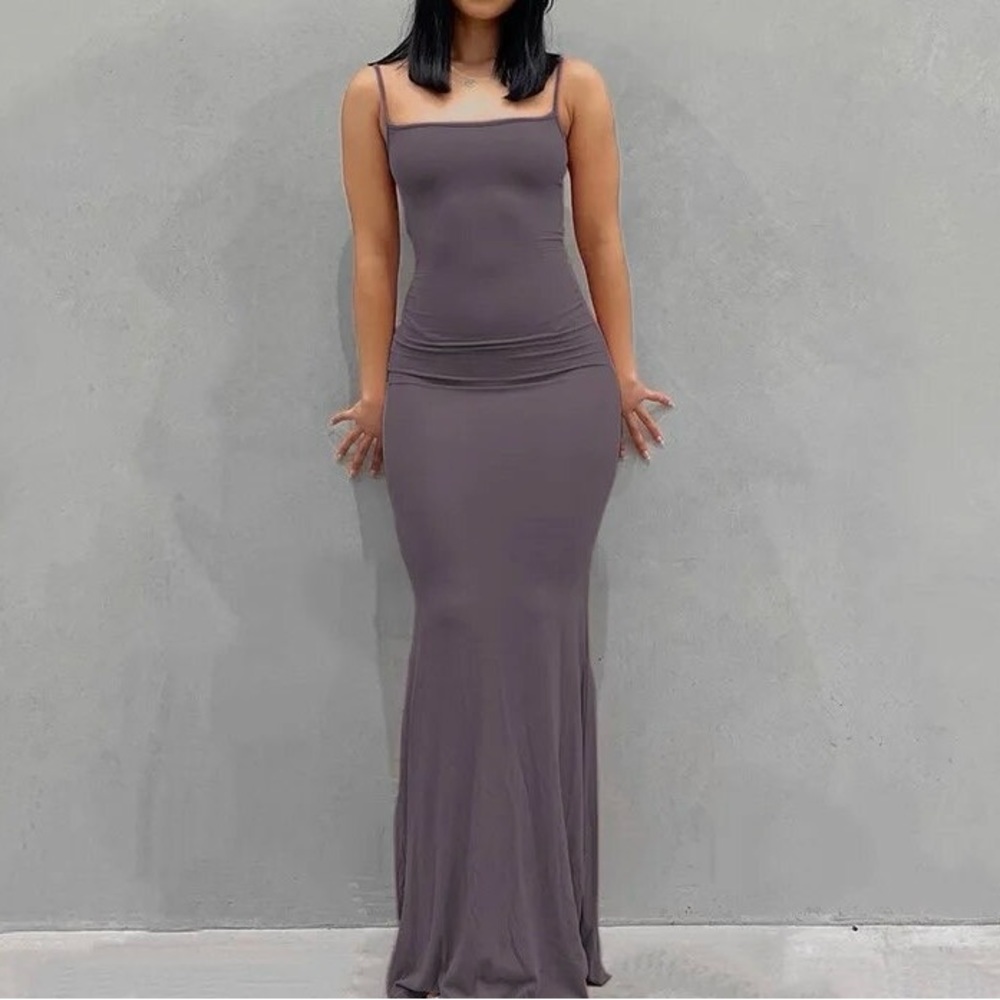 Bodycon Slip Maxi Dress Purple